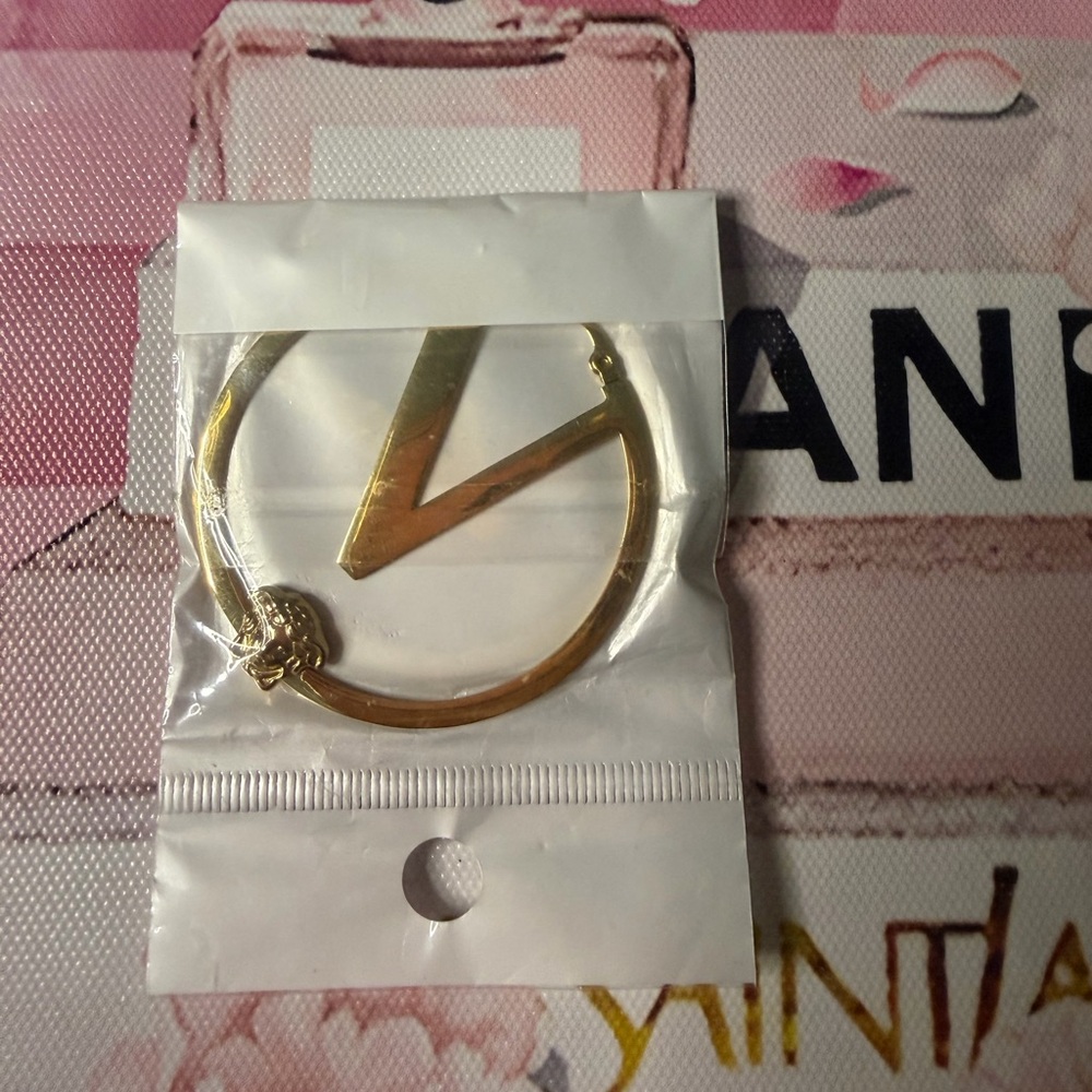 1 pair 18k gold plated stainless steel Gold